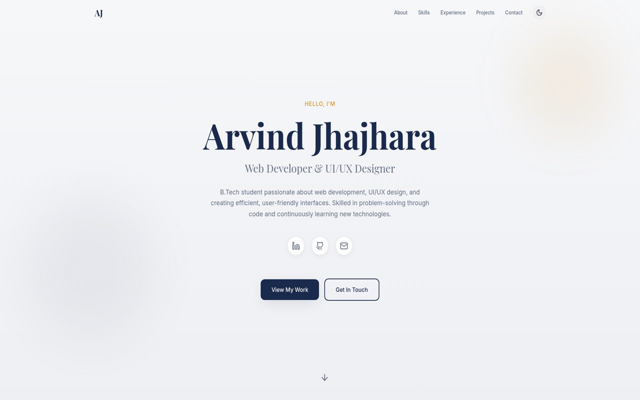 Arvind Jhajhara — developer portfolio